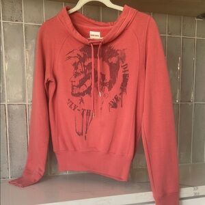 Diesel Women's Coral Graphic Hoodie